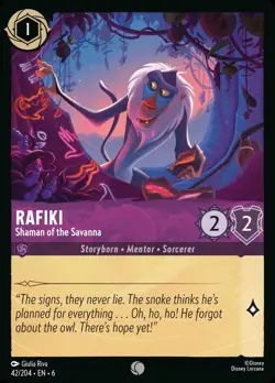 Rafiki - Shaman of the Savanna Foil (042) Azurite Sea Disney Lorcana - Image 1
