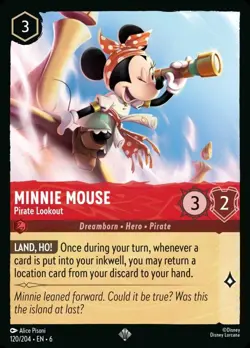 Minnie Mouse - Pirate Lookout Foil (120) Azurite Sea Disney Lorcana - Image 1