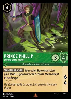 Prince Phillip - Warden of the Woods (088) Ursula's Return Disney Lorcana - Image 1