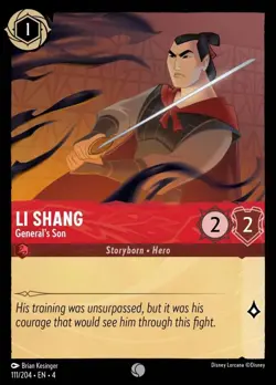 Li Shang - General's Son (111) Foil Ursula's Return Disney Lorcana - Image 1