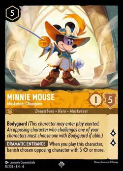 Minnie Mouse - Musketeer Champion (017) Ursula's Return Disney Lorcana - Image 1