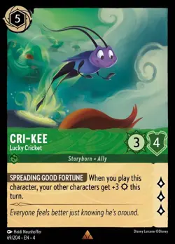 Cri-Kee - Lucky Cricket (069) Foil Ursula's Return Disney Lorcana - Image 1