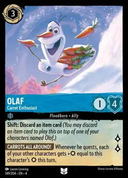 Olaf - Carrot Enthusiast (149) Foil Ursula's Return Disney Lorcana - Image 1