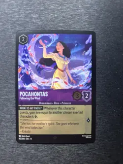 Disney Lorcana Winterspell Pocahontas - Following the Wind Cold Foil 42/204 NM - Image 1