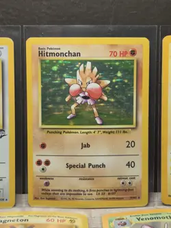 Vintage Pokemon card collection 5 Holo Card Lot WOTC TCG Clefable Hitmonchan - Image 4