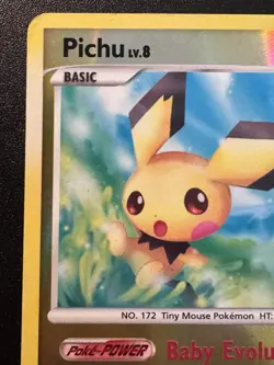 Pichu 45/100 D&P Stormfront Pokemon Card Reverse Holo Foil Rare MP - Image 3