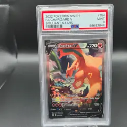 Charizard V 154/172 Pokemon Card - Swsh09: Brilliant Stars - PSA 9 - Image 1