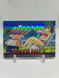 2000s Dragon Ball Z Holo Chrome Trading Card Bulma #20 Sticker - Image 1