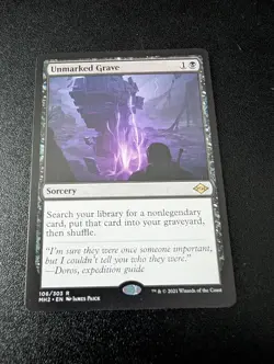 1x MTG Unmarked Grave - Modern Horizons 2 (MH2) #106 - Magic the Gathering - Image 1