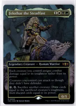 Felothar, The Steadfast NM* FOIL BORDERLESS Tarkir: Dragonstorm 0001 -UnltdCards - Image 1