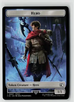 MTG Final Fantasy Horror (013) // Hero (007) x4 NM Token - Image 2