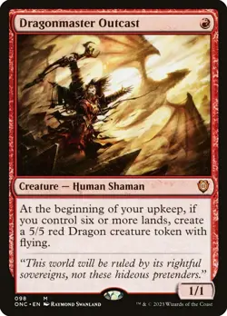 MTG RED 1/1 DRAGONMASTER OUTCAST 098 - PHYREXIA ALL WILL BE ONE ONC - Image 1