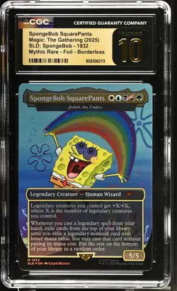 JODAH, THE UNIFIER Secret Lair SpongeBob SquarePants Foil CGC Pristine 10 MTG - Image 1