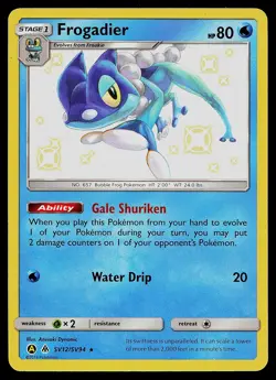 Pokemon Card - Frogadier Hidden Fates SV12/SV94 Shiny Holo Rare - Image 1