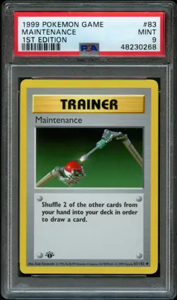 1999 POKEMON BASE SET 1ST EDITION #83 MAINTENANCE PSA 9 MINT - Image 1
