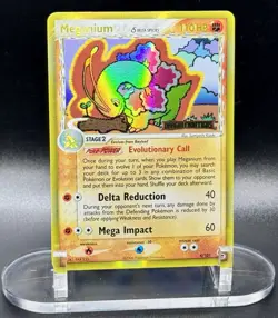 Meganium Delta Species 4/101 Stamped Pokemon EX Dragon Frontiers Reverse Holo LP - Image 2