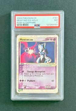 Pokemon Ex Ruby & Sapphire Mewtwo Ex #101 Holo 2003 PSA 7 Near Mint - Image 1