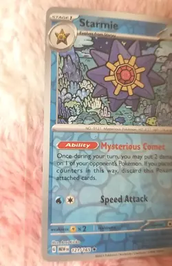Starmie 121/165 Reverse Holo Rare Scarlet and Violet 151 Pokemon TCG - Image 2