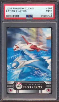 2005 POKEMON ZUKAN LATIAS & LATIOS #402 PSA 9 - Image 1