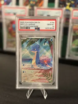 Pokemon TCG Misty's Lapras Destined Rivals 194/182 Illustration Rare PSA 10 - Image 1