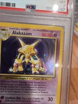 1999 POKEMON GAME #1 ALAKAZAM-HOLO PSA 7 - Image 2