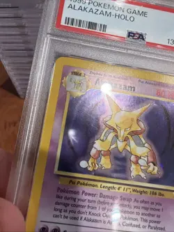 1999 POKEMON GAME #1 ALAKAZAM-HOLO PSA 7 - Image 3