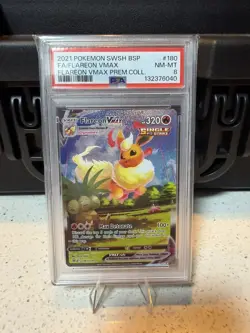 Fa/Flareon Vmax Pokemon Swsh Black Star Promo 180 NM PSA 8 - Image 1