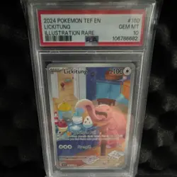 2024 POKEMON SV05: TEMPORAL FORCES #180 LICKITUNG ILLUSTRATION RARE HOLO PSA 10 - Image 1