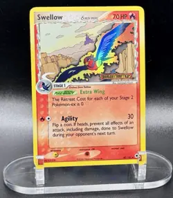 Swellow Delta Species 40/101 Stamped Pokemon EX Dragon Frontiers Reverse Holo LP - Image 2