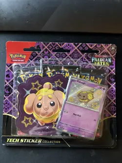 Pokemon Lot 3 Tcg Paldean Fates Tech Sticker Collection Blister Pack Set 9 Packs - Image 3