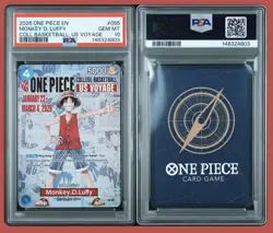 2026 ONE PIECE PROMOS COLLEGE BASKETBALL US VOYAGE MONKEY D. LUFFY PSA 10 - Image 1