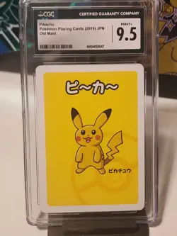 Pikachu Old Maid Pokemon Playing Cards 2019 Japanese Blue CGC 9.5 GEM MINT PLUS - Image 1