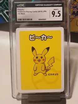 Pikachu Old Maid Pokemon Playing Cards 2019 Japanese Blue CGC 9.5 GEM MINT PLUS - Image 2