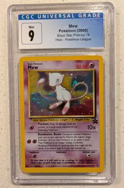 Mew Holo Black Star Promo #9 Vintage Pokemon Card 2000 - CGC 9 - Image 1