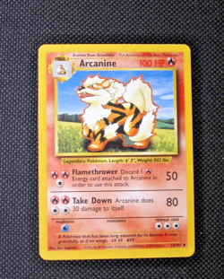 Arcanine 23/102 Base Set Pokemon Card NM - LP WotC - Image 1