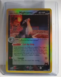 Pokemon Collectible Cards, Mightyena, HOLO, 37/95, Team Magma vs Team Aqua, 2004 - Image 1