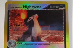 Pokemon Collectible Cards, Mightyena, HOLO, 37/95, Team Magma vs Team Aqua, 2004 - Image 2