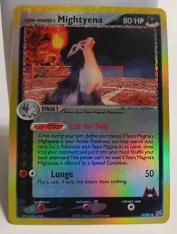 Pokemon Collectible Cards, Mightyena, HOLO, 37/95, Team Magma vs Team Aqua, 2004 - Image 5