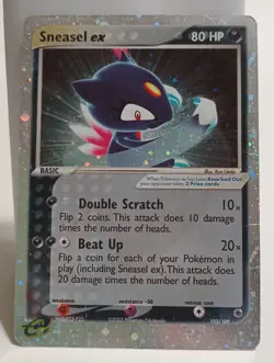 Pokemon Collectible Cards, Sneasel EX, 103/109, HOLO, Ruby & Sapphire, 2003 - Image 2