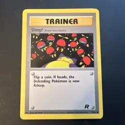 Sleep! 79/82 Team Rocket Set Pokemon Trainer Card Common - Image 1