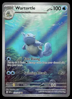 Pokemon Cards Wartortle 171/165 151 Illustration Rare NM - Image 1