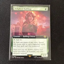MTG - Delighted Halfling (Extended Art) 363 - The Lord of the Rings NM - Image 1