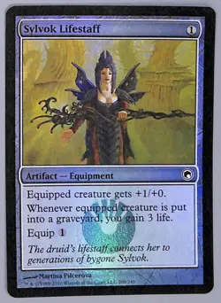 Sylvok Lifestaff - Foil - 209 - Scars of Mirrodin (SOM) MTG - Image 1