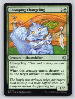 MTG NM Normal Chomping Changeling 172 U Lorwyn Eclipsed - Image 1