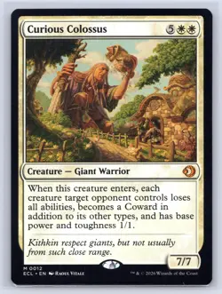 MTG NM Normal Curious Colossus 12 M Lorwyn Eclipsed - Image 1