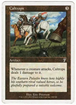 Caltrops 2001 MTG Core Set 7th Edition Colorless Uncommon Artifact LP AZ1 - Image 1