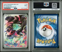 Bulbasaur Mega Evolution PSA 9 133/132 Illustration Rare Pokemon Card - Image 3