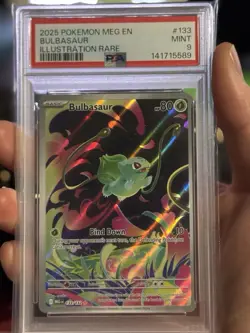 Bulbasaur Mega Evolution PSA 9 133/132 Illustration Rare Pokemon Card - Image 4