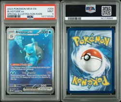 PSA 9 MINT Blastoise ex 200/165 SIR Pokemon 151 Scarlet Violet Special Art Rare - Image 3