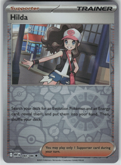 Hilda 084/086 White Flare Pokemon TCG Uncommon Reverse Holo - Image 1